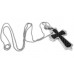 Carbon Fiber Victorian 2 Stainless Steel Cross Necklace