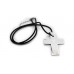 Lords Prayer Spanish Stainless Steel Cross Necklace