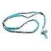 Stablelized Turquoise Stone Crucifix Cross Necklace