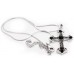 Onyx Heart Victorian Cross Necklace