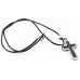 Radian Contemporary Stainless Steel Cross Necklace