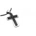 Sum of Perfection Stainless Steel Cross Necklace with Leather Chain