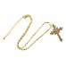 Golden Austrian Crystal Cross Necklace