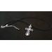 Clear Victorian Sword Cross Necklace