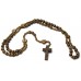 Wood Bead Crucifix 4 - Dark BrownCross Necklace