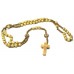 Wood Bead Crucifix 4 - Lite Brown Cross Necklace