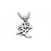 Love Chinese Cut Out Stainless Steel Pendant