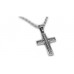 Contemporary Jewel Stainless Steel Cross Pendant