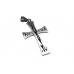 Ethernal Flame Stainless Steel Cross Pendant