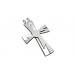 Night and Day Stainless Steel Cross Pendant