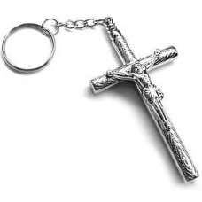 Whistle Key Chain Crucifix Cross