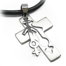 Adam Stainless Steel Cross Necklace