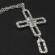 Attached Cross Necklace - Silver