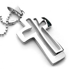 Beautiful Earth Stainless Steel Cross Necklace