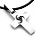 Celtic Contemporary Stainless Steel  Cross Necklace
