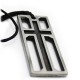 Contemporary Plack Pewter Cross Necklace