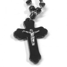 Onyx Crucifix Cross necklace