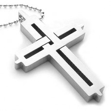 Cycle of Life Titanium Cross Necklace