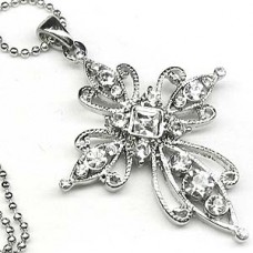 Elegant Butterfly Cross Necklace