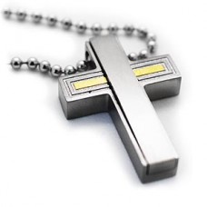 Elite Contemporary Titanium Cross Necklace