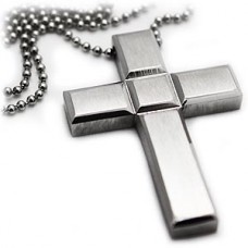 Four Corners Stainless Steel Cross Necklace