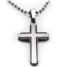 Gardian Contemporary Titanium Cross Necklace