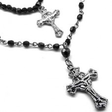 Heaven and Earth Dual Cross Necklace