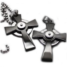 Hidden Celtic Stainless Steel Cross Necklace