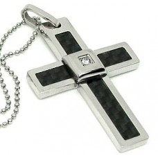 Love of God Jewel Box Stainless Steel Cross Necklace