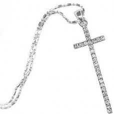Long Stem Cross Necklace