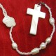 Mother of Pearl Cross Necklace - White