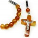Carnelian Stone Crucifix Cross Necklace