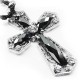 Onyx Clear Core Cross Necklace