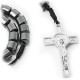 Onyx Cylincer Benedict Cross Crucifix Cross Necklace