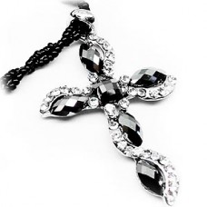 Onyx Rivers Crossing Cross Necklace