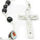 Rhine Stone Rosary Cross Necklace