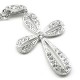 Silver Clover Cross Necklace