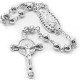 Silver Rosary Cross Necklace