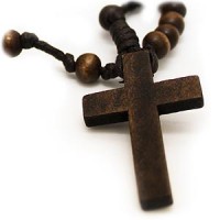 Simple Wood Cross Necklace