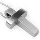 Solid Pillars Stainless Steel Cross Necklace