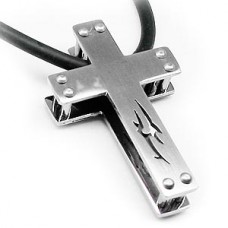 Structural Beam Stainless Steel Cross Necklace