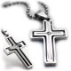 Untamed Heart Stainless Steel Cross Necklace