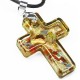 Urban Faith Cross Necklace - Lite Brown