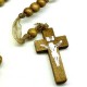 Wood Lace Rosary - Brown