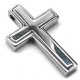 Contemporary Stainless Steel Cross Pendant