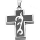 Heavenly Vine Stainless Steel Cross Pendant