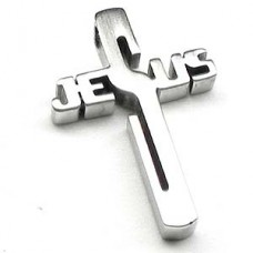 Jesus Stainless Steel Cross Pendant