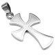Silver Victorian Stainless Steel Cross Pendant