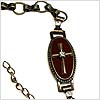Princess Bronze Cross Bracelet - Brown base
