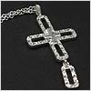 Attached Cross Necklace - Silver
